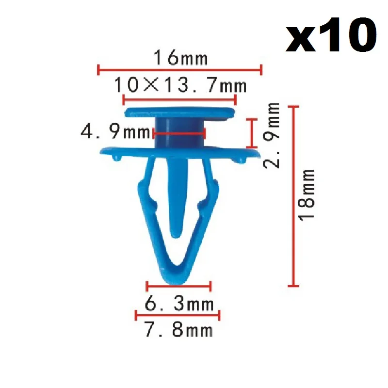 

10x Nylon For Honda Water-resiting buckle / clip