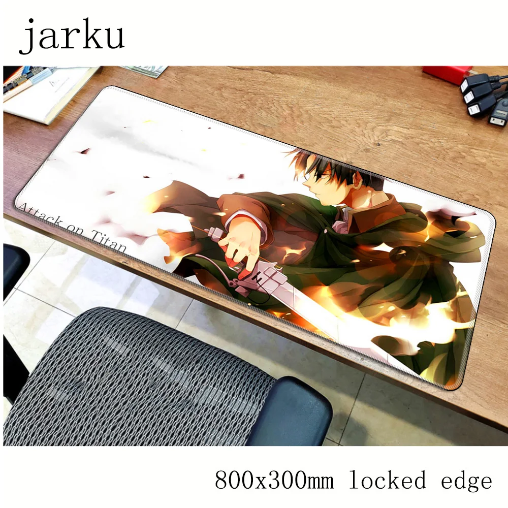 Гелевый коврик для мыши Attack on Titan аксессуары геймеров 800x300 мм notbook большой игровой