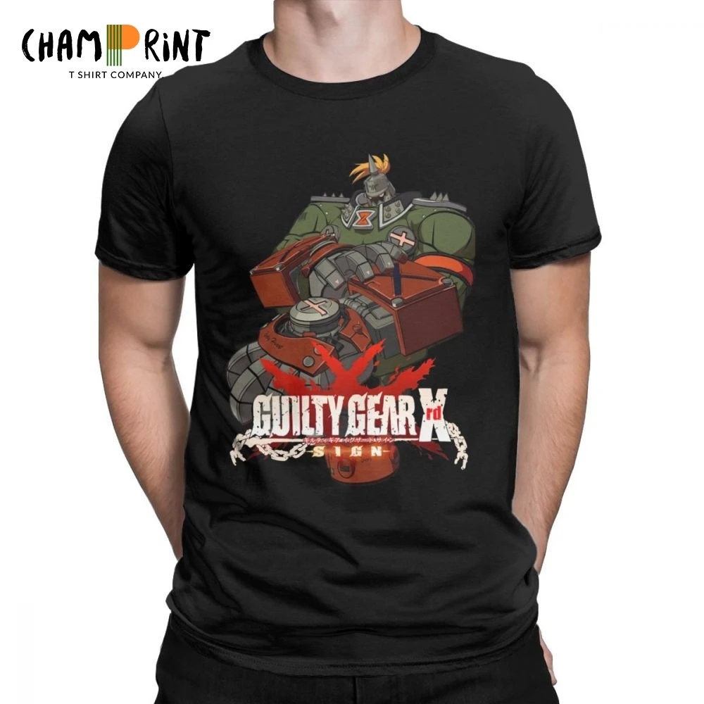 

Мужская футболка Potemkin- Xrd GG Guilty Gear, футболка GuiltyGear с надписью Fighting Video Games, футболка из хлопка, одежда