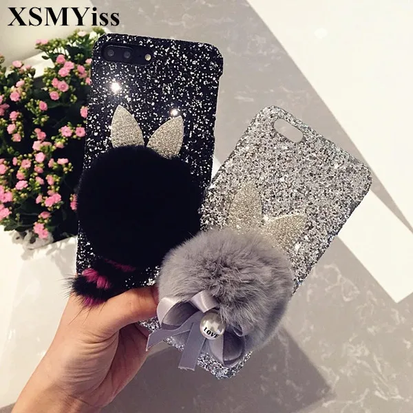 Для iPhone 11 Pro MAX 6S 7 8 Plus X XS XR Блестящий Модный чехол для телефона с милым хвостом и