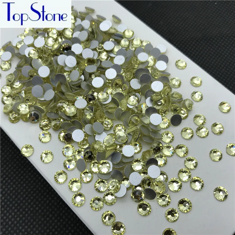 TopStone jonquil горный хрусталь SS3 SS34 для дизайна ногтей с плоской задней поверхностью