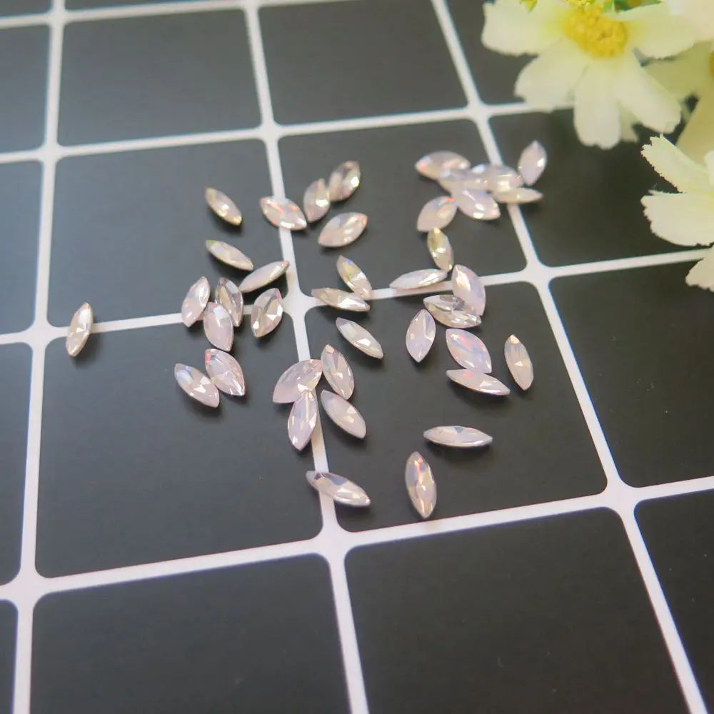 5 шт./пакет милый опаловый белый/розовый/зеленый цвет в форме конского глаза 4*8 мм