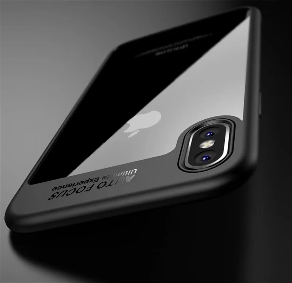 Auto Focus Case For iPhone XS MAX Transparent Mobile Phone Back Covers for 7 7P 8Plus |