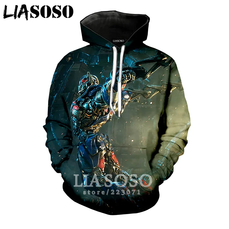 LIASOSO новая модная мужская и женская толстовка с 3D принтом фильм Трансформеры