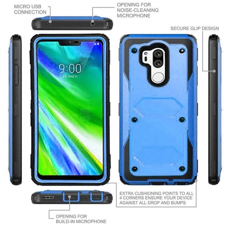 YUMQUA чехол для LG G7 ThinQ Shock Adsording гибридный прочный ударопрочный защитный G710|Бамперы|