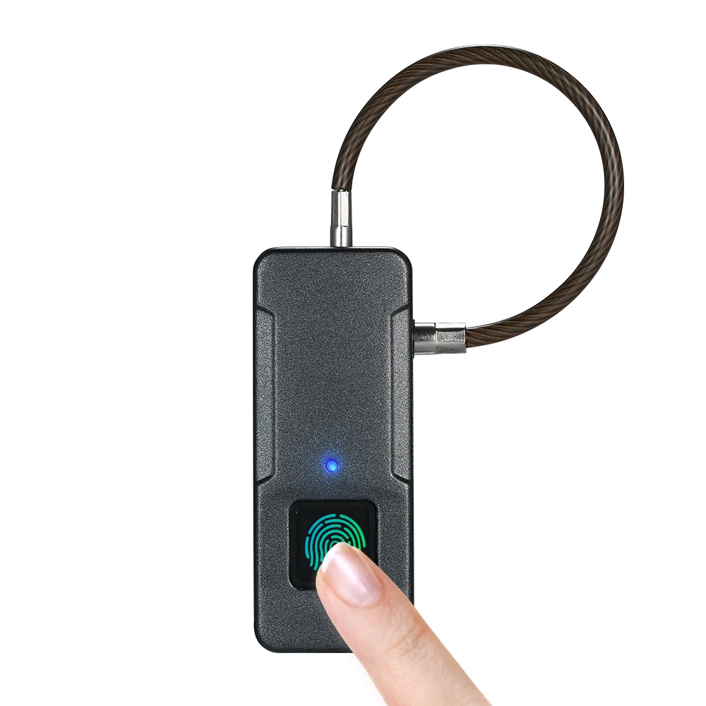 Умный Замок с защитой от отпечатков пальцев, перезаряжаемый от USB, 10 комплектов, защита от отпечатков пальцев IP65, водонепроницаемый, защита от кражи, замок для двери, чехол для багажа, замок