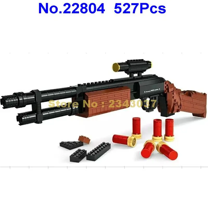 Ausini 22804 527 шт. военный пистолет серии Super Arms M870 дробовик строительный блок
