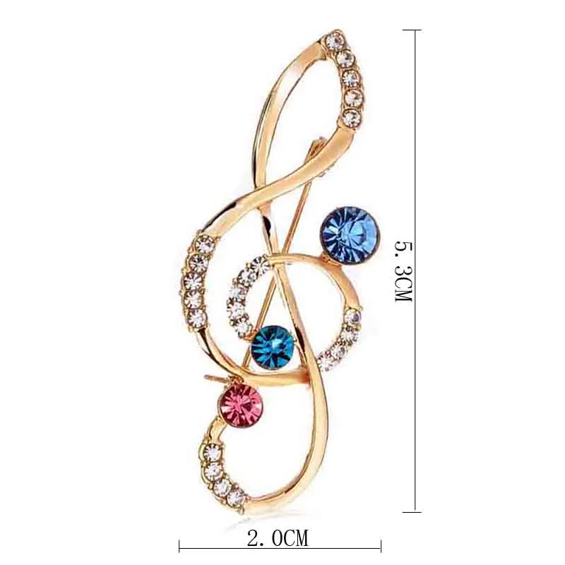 Блестящая Хрустальная музыкальная брошь-ножка для женщин очаровательные