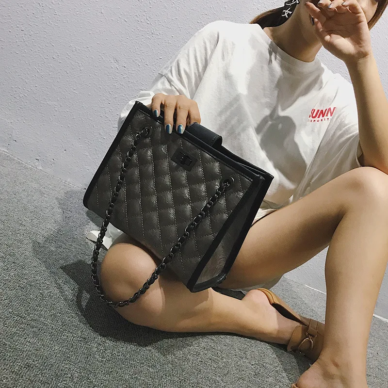 Bags For Women 2019 PU Leather Shoulder Ladies Handbag Luxury Brand Chain Cross Body Large Shopping Tote Bag Woman | Багаж и сумки