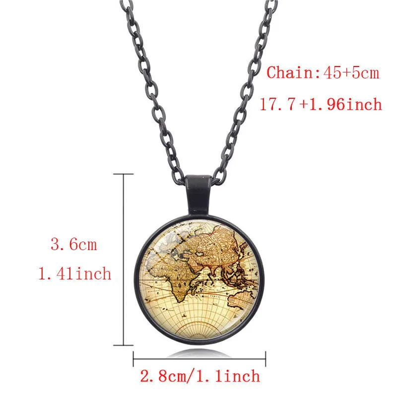 Новое поступление DIY Глобус Цепочки и ожерелья карта полушарий земли кулон