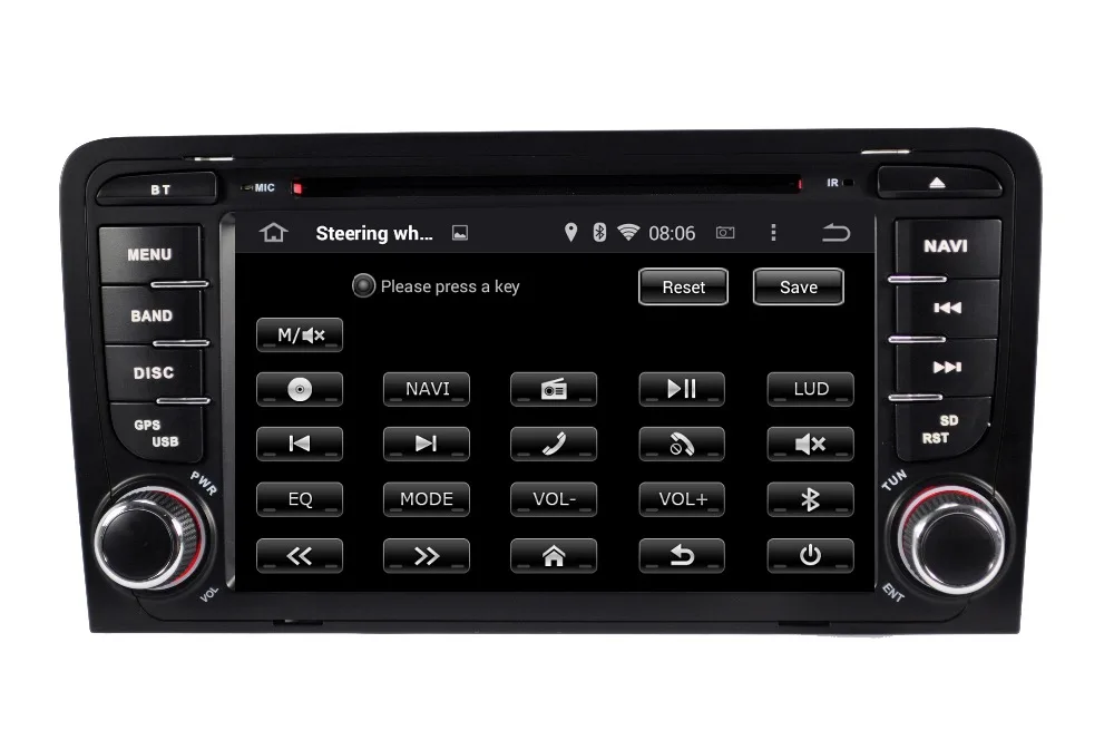 В наличии Android 7 1 автомобильный DVD-плеер для Audi A3 2002-2011 Wifi 3G GPS-навигация Bluetooth Радио