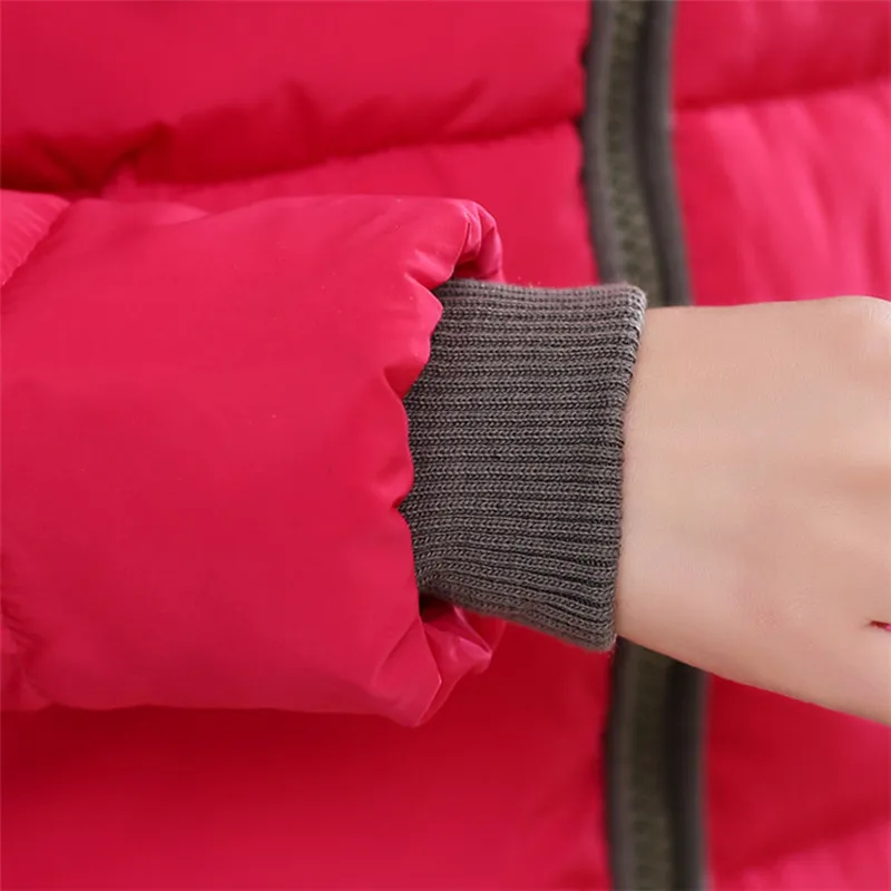 Для женщин зимние куртки и пальто с капюшоном хлопка-ватник куртка короткий