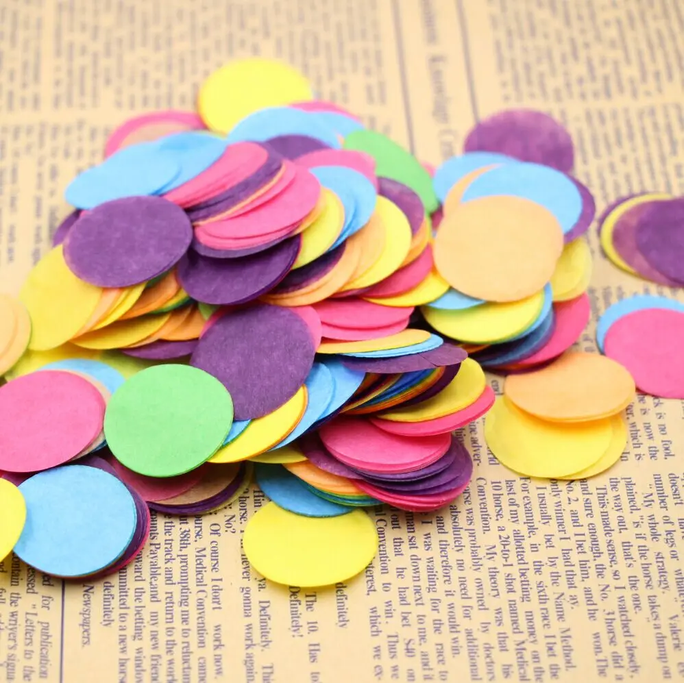 5000 шт 1 дюйм радужные конфетти из папиросной бумаги бросок Конфетти Свадебный