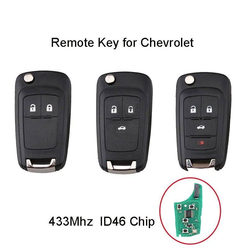 Флип ключ для автомобиля с дистанционным управлением Chevrolet Cruze Aveo Orlando Camaro Sonic Malibu