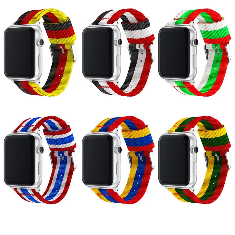 Спортивная полоса нейлоновая петля ремешок для часов Apple Watch 4/3/2/1 браслет