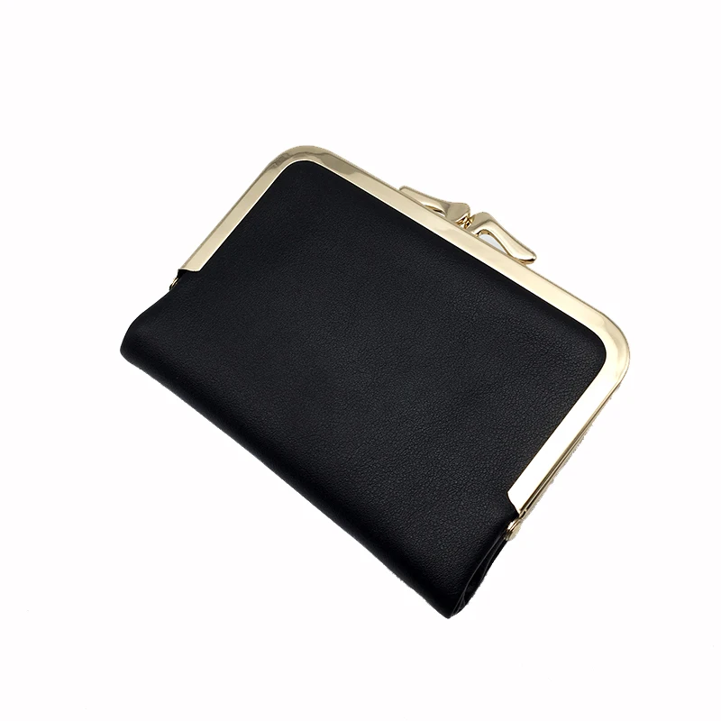 Женский кошелек модный короткий высокое качество 3 однотонных карамельных цвета