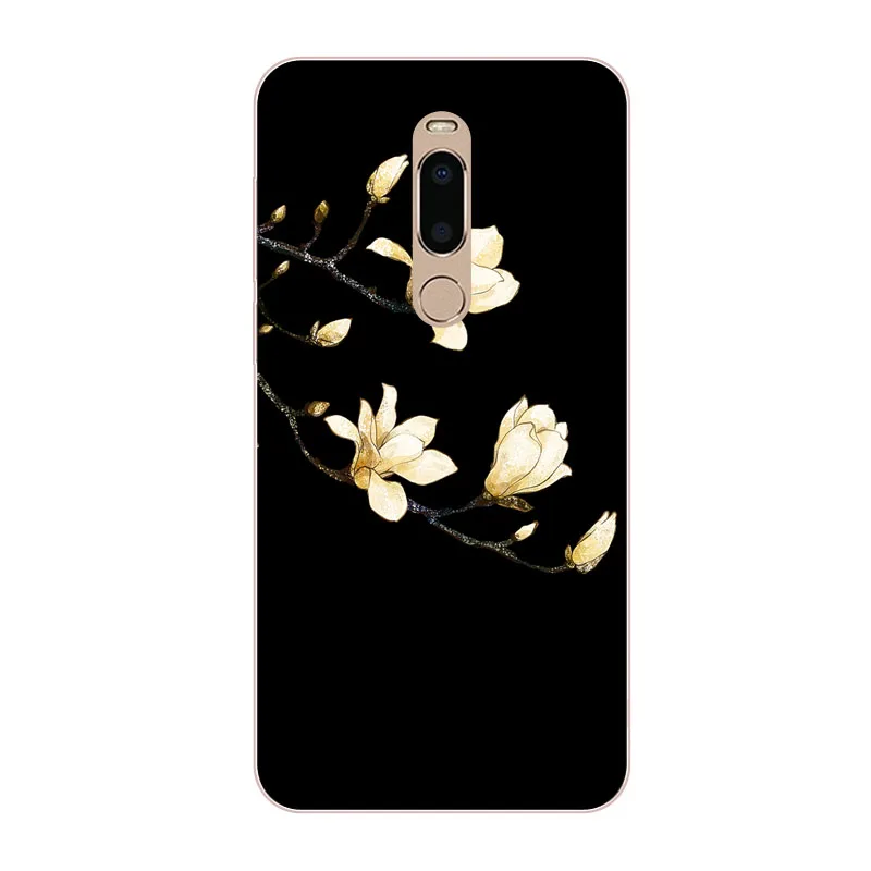 meizu note 8 Case Silicon chrysanthemum Painting Soft TPU Back Cover for m8 Phone protect Bags shell |