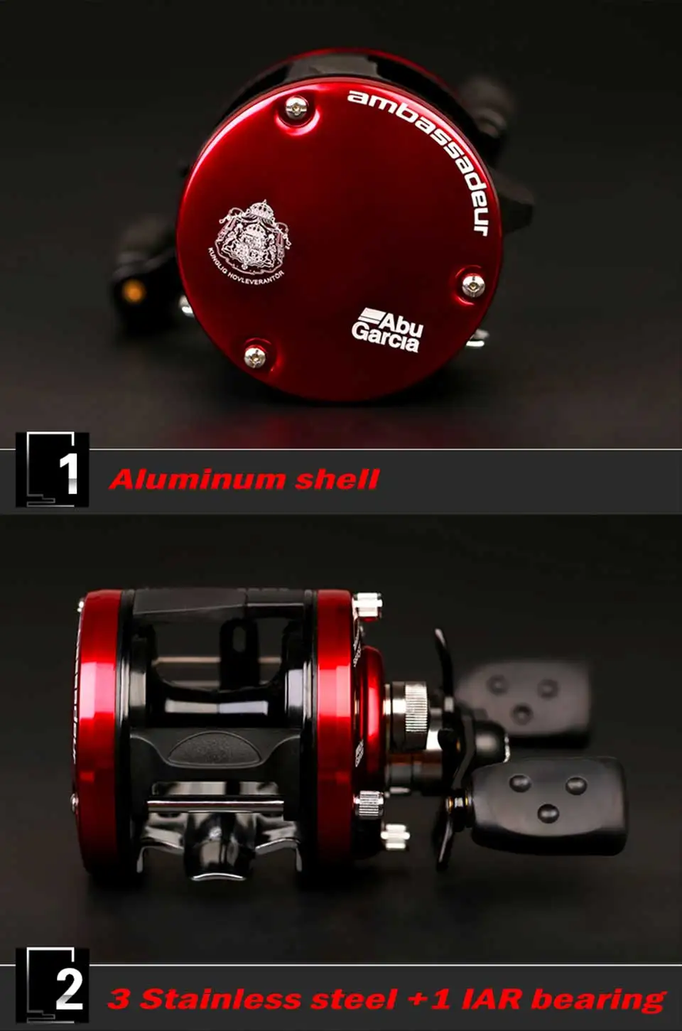 Abu Garcia Ambassadeur SX круглая Катушка AMBSX 5,3: 1 Коэффициент 12.5LB/5,6 кг Максимальное сопротивление 4 подшипника центробежная тормозная система