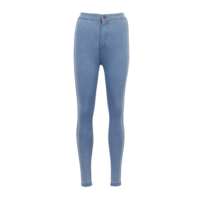 Light Blue WIXRA базовые джинсы, женские модные узкие джинсы, повседневные джинсы, Стрейчевые обтягивающие джинсы, женские винтажные джинсы с высокой талией, женские узкие брюки - Цвет: Light Blue