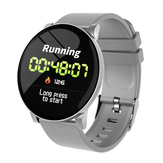 Gray Silicone S9 водонепроницаемые Смарт-часы для iOS Android Bluetooth спортивные умные часы для мужчин и женщин часы монитор сердечного ритма кровяное давление - Цвет: Gray Silicone