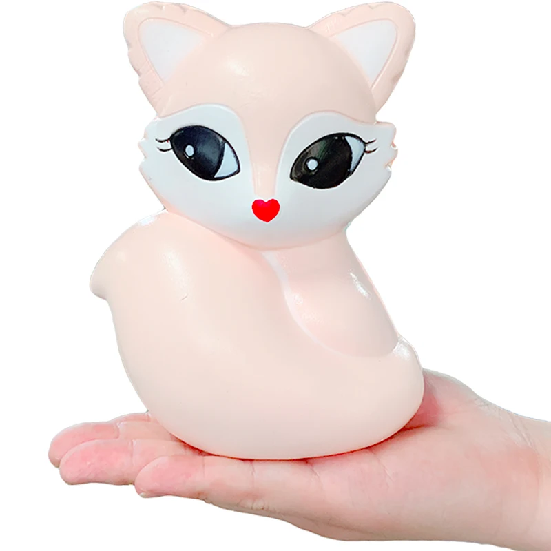 Мягкая медленно восстанавливающая форму игрушка Jumbo Kawaii Fox сжимаемая с мягким