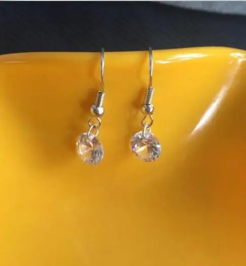 Серьги e 697 8 мм 2018 свадебные серьги для невесты модные Кристальные достойные и