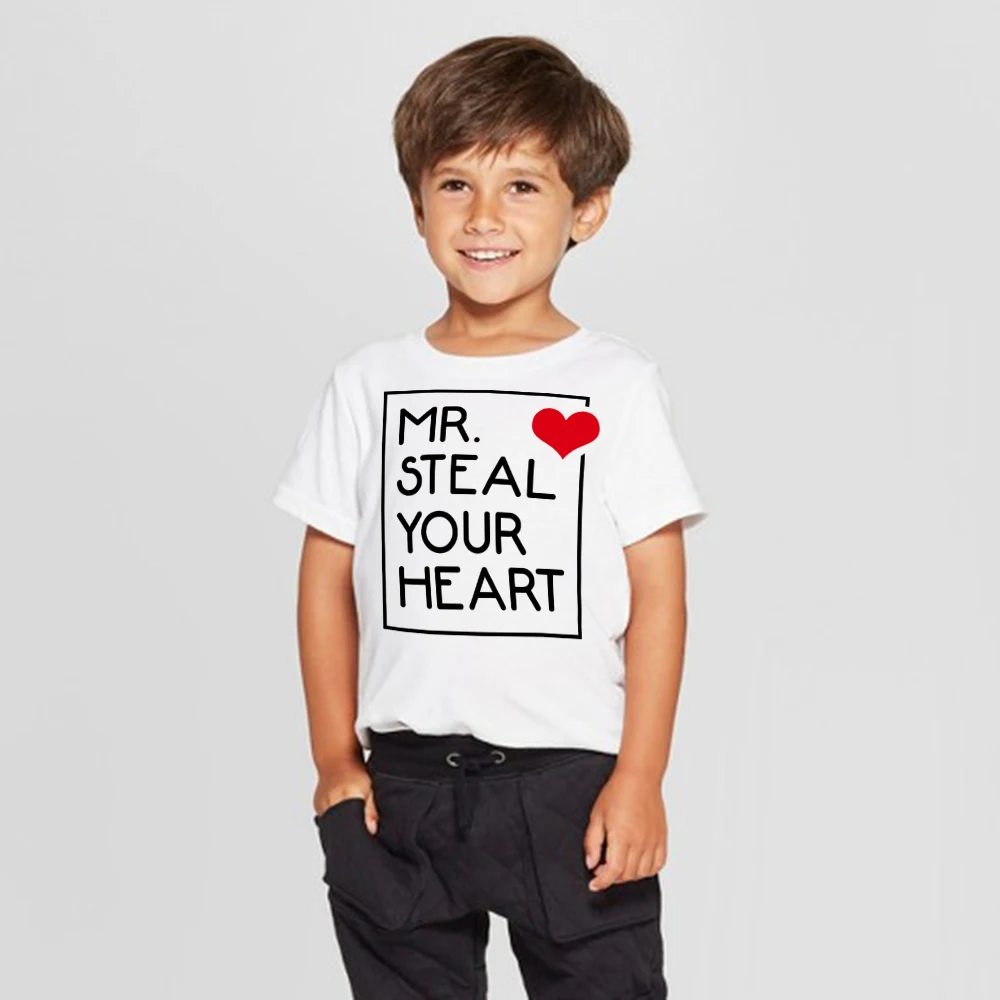 Подарок на день Святого Валентина с надписью Mr. Steal Your Heart для маленьких