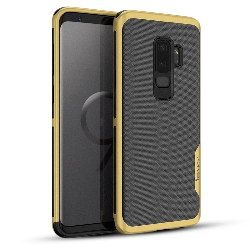 Для samsung S9 Чехол iPaky Galaxy S9 Plus Броня гальванический Бампер ТПУ Гибридный противоударный чехол для samsung Galaxy S9 Plus чехол - Цвет: Gold