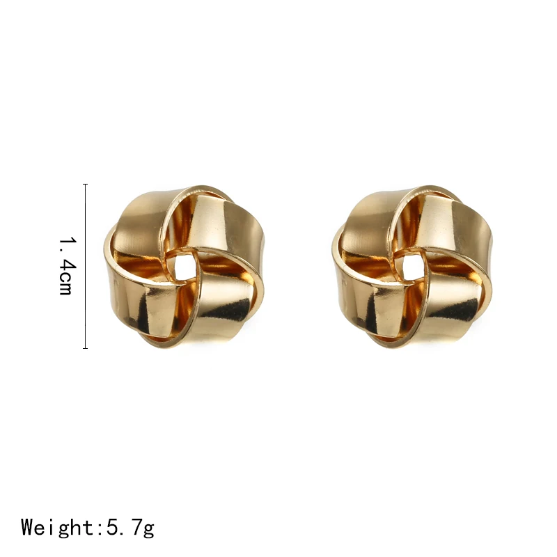 Новое поступление золотого цвета длинные полые большие круглые серьги гвоздики