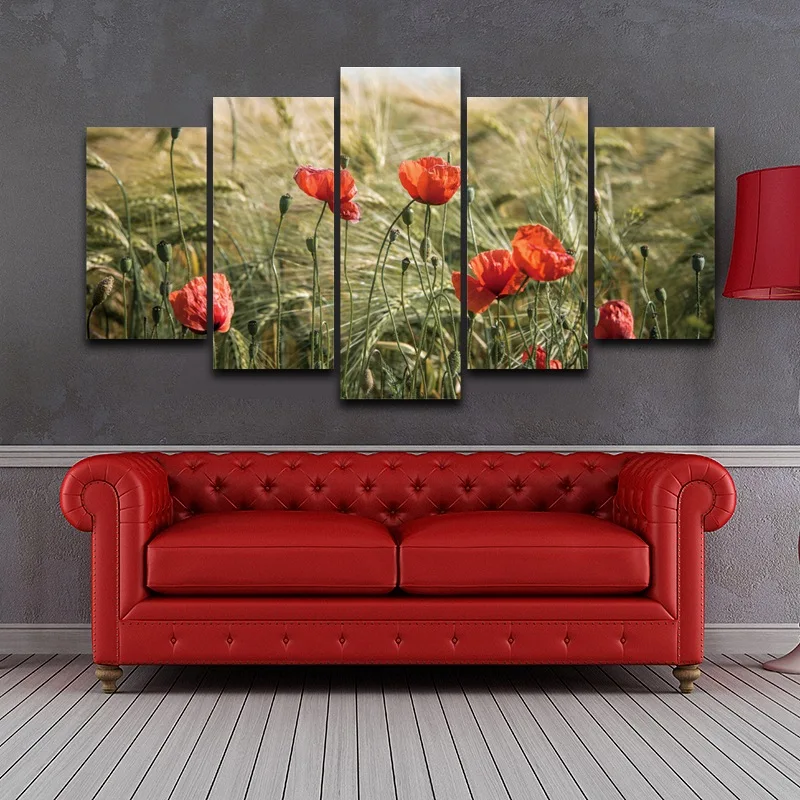 Цветы мака художественной печати декоративный Рисунок холст Спрей картина