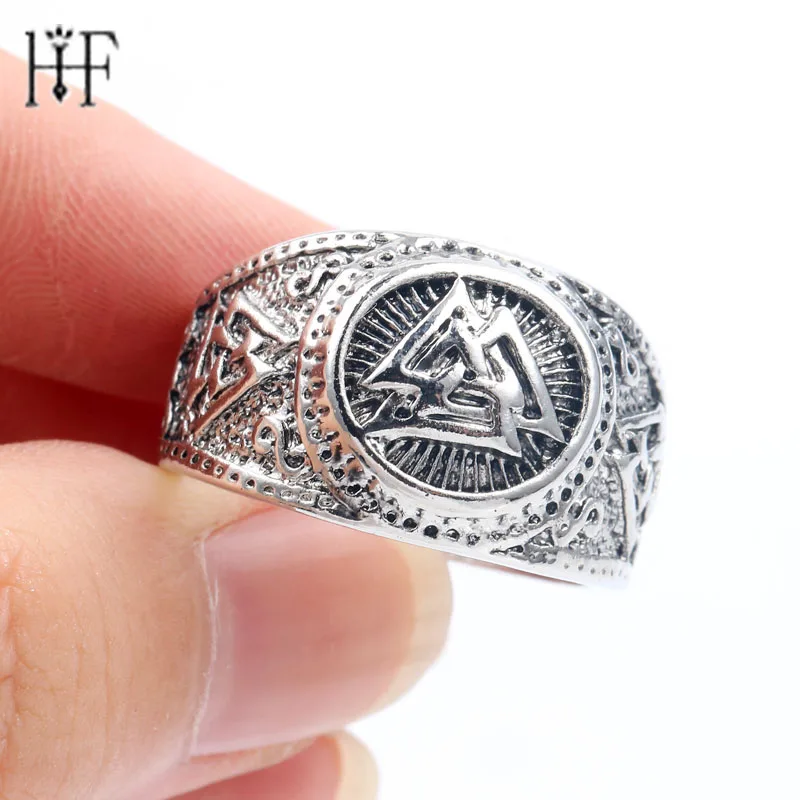 Мужское кольцо Valknut Viking нордическая Руна для мужчин ювелирные изделия мужское на