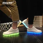 Криатив светодиодный Usb; Кроссовки для мужчин со светящейся светильник вверх тапочки с светильник s до светодиодный обувь для девочек tenis светящиеся кроссовки