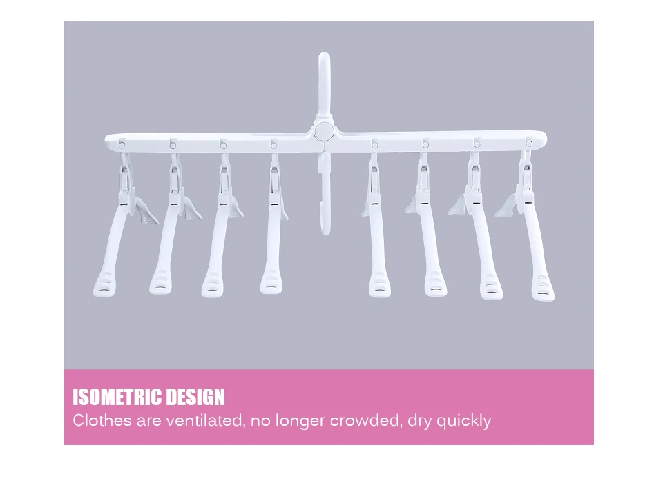Multifunctional Plastic Foldable Clothes Hanger Save Space Laundry Drying Racks Wardrobe Closet Storage Organizer Clothes Hanger