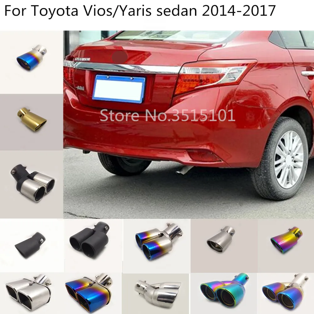 1 шт. наконечник выхлопной трубы для Toyota Vios/Yaris sedan 2014 2015 2016 2017 | Автомобили и