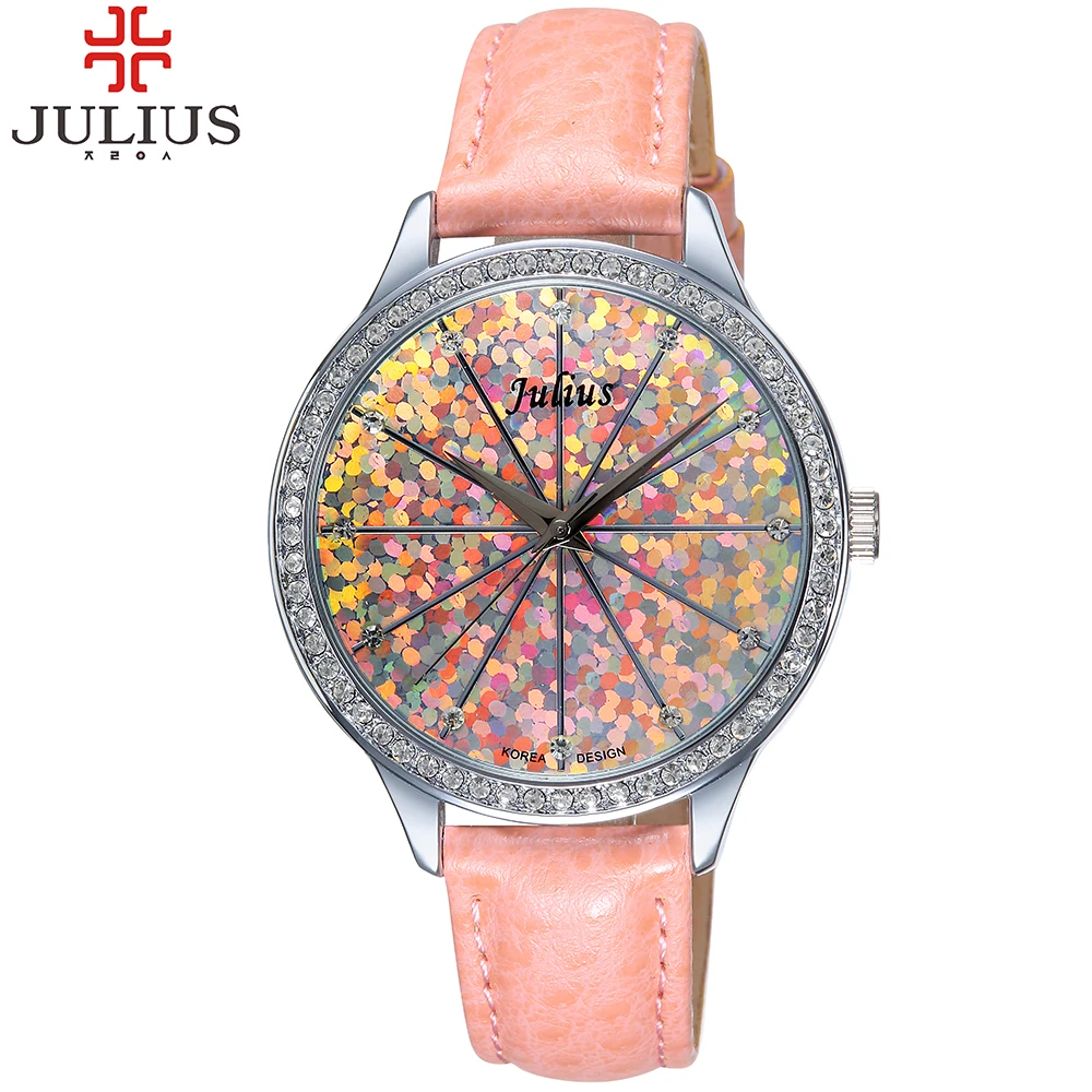 Новые женские часы платье роскошные корея лучших горный хрусталь кожа мода