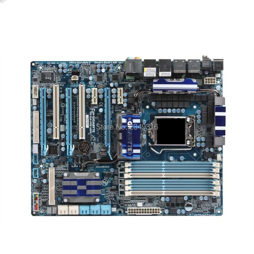 Для Gigabyte GA P55 UD6 оригинальная настольная материнская плата розетка LGA 1156 DDR3 ATX в