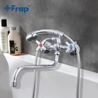 Frap смеситель для ванной комнаты, длинная труба для воды, 90 градусов, смеситель для ванны, смеситель для ванны, настенный набор для душа, горячая и холодная вода