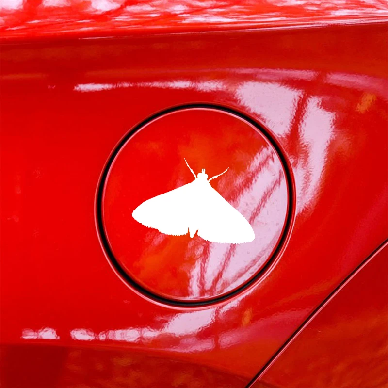 

YJZT 13M*8.1CM Dazzling Minimalist Insect Moth Shadow Artistic Vinyl Decal Car Sticker Black/Silver C19-1200