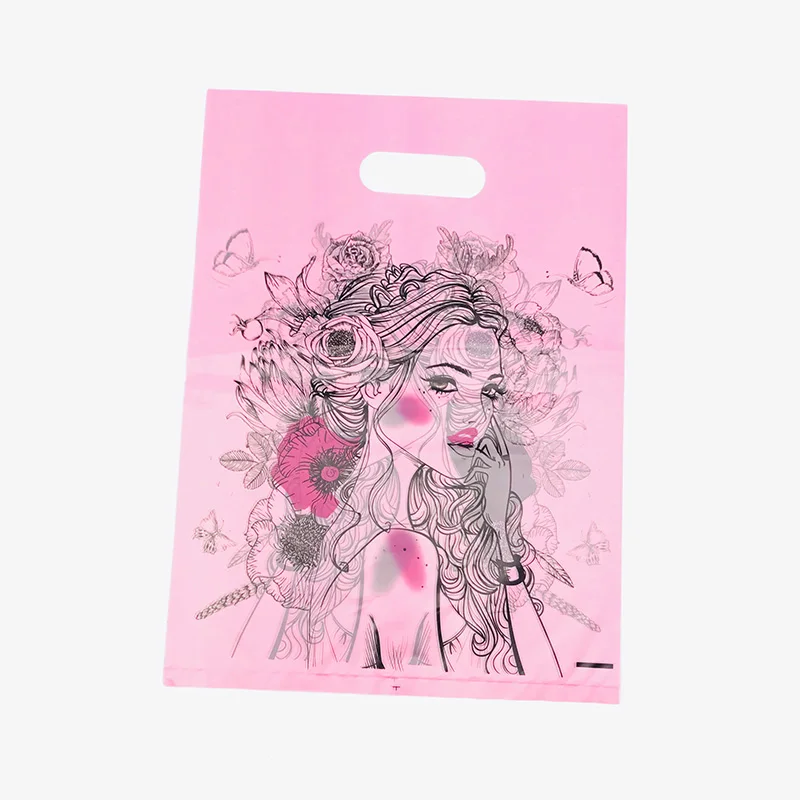 Сумка для упаковки одежды Butterfly Girl пластиковая сумка покупок с ручкой 50 шт. 25x25 см