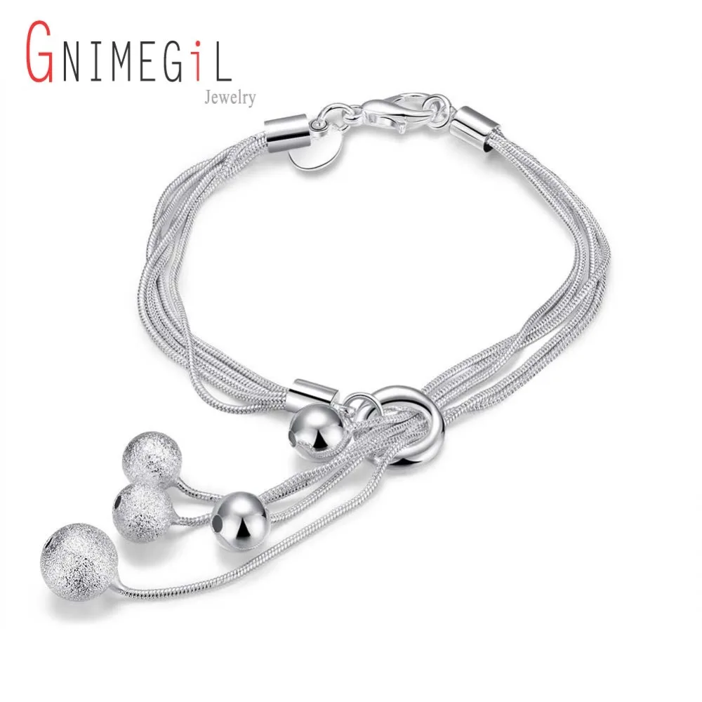 GNIMEGIL посеребренный ювелирный браслет модный для женщин подарок на день Святого