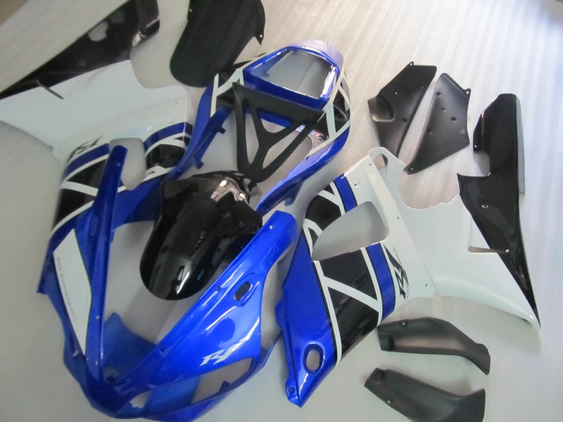 Комплект обтекателей для мотоциклов YAMAHA YZFR1 2000 2001 белый синий черный Обтекатели