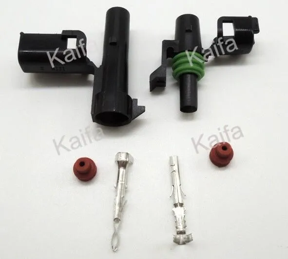 

1 Set 1 Pin 12010996 12015791 Female Male Weather Pack Electrical Wire 2.5 Connector Plug Sealed Wiring Automobile Connectors