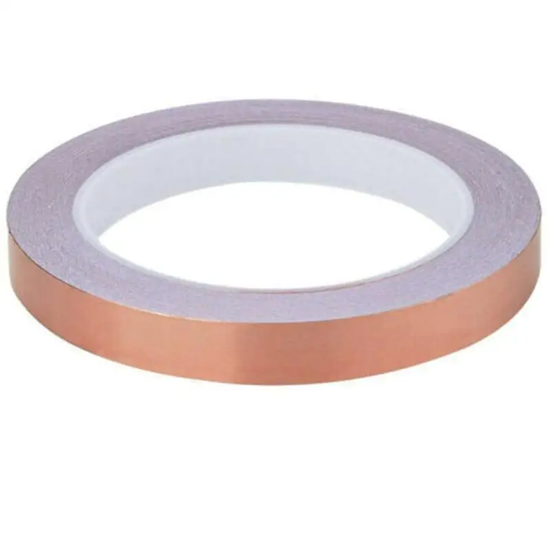 

20 Meters 5mm 8mm 20mm Single Side Conductive Copper Foil Tape Strip Adhesive EMI Shielding Heat Resist Tape