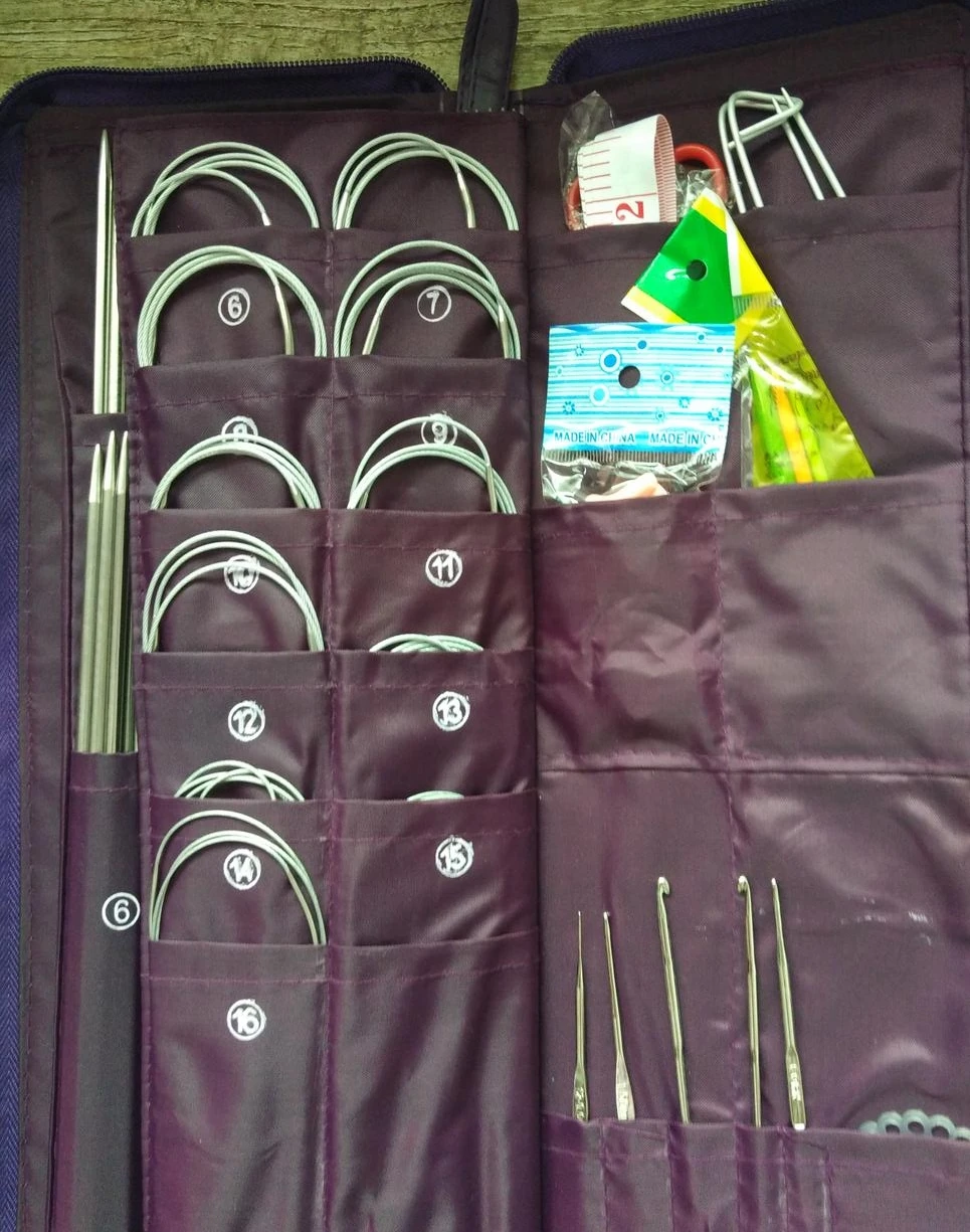 Инструменты для шитья Набор из 5 круглых игл вязаный вязальный крючок игла