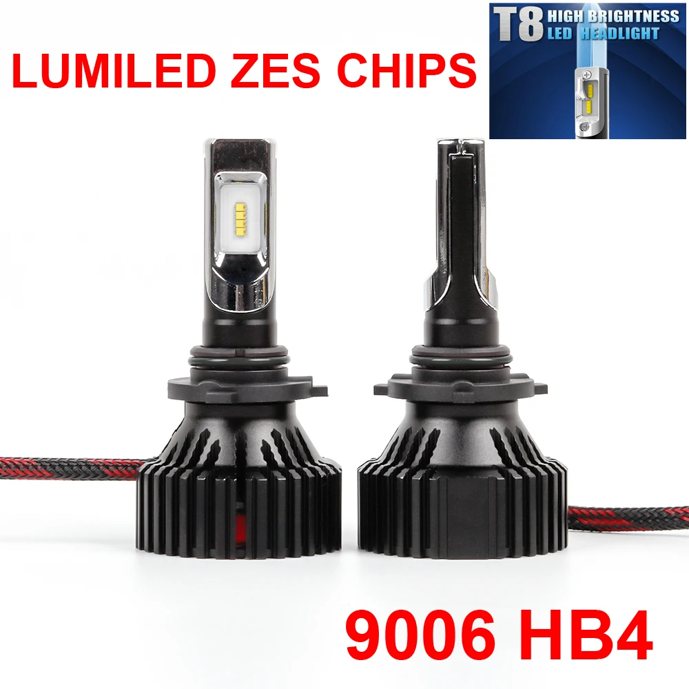 1 комплект 9006 HB4 60W 8000LM T8 светодиодные фары LUMILED ZES чип 16SMD чистый белый 6500K
