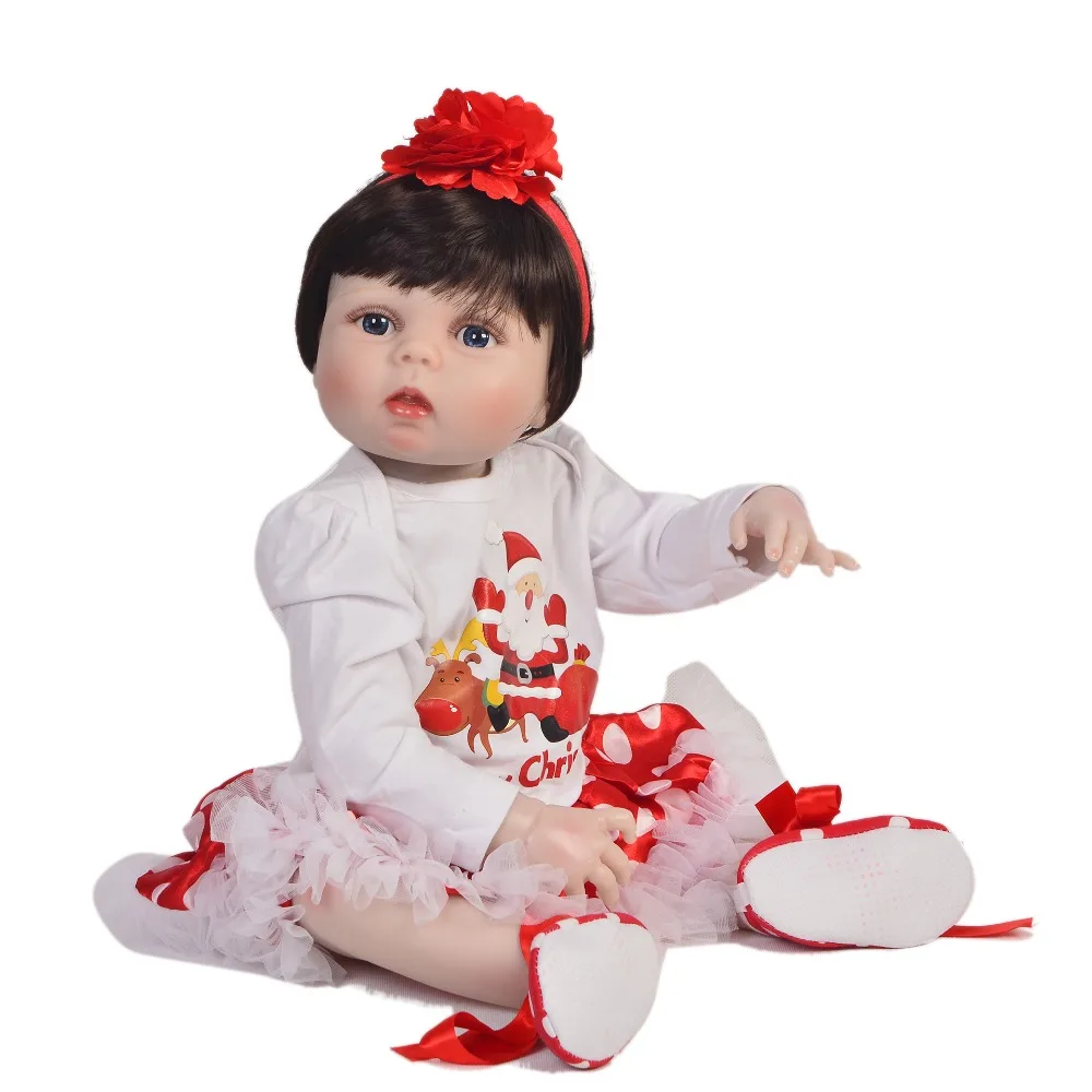 

Bebe doll dolls for girls 23"57cm full vinyl silicone reborn baby doll can bathe alive princess babies boneca reborn realista