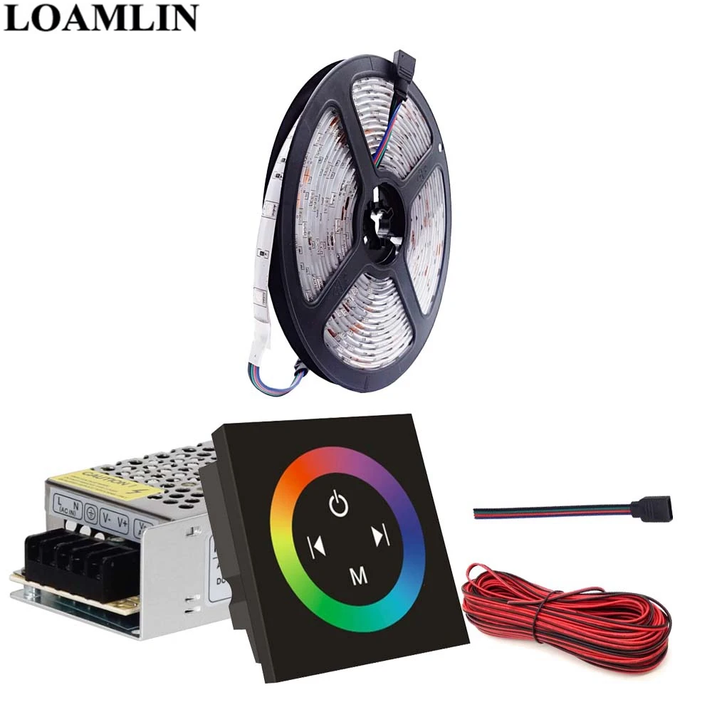 5 ~ 20 м RGB Светодиодная лента 30 светодиодов/м 5050SMD Сенсорная панель Led контроллер