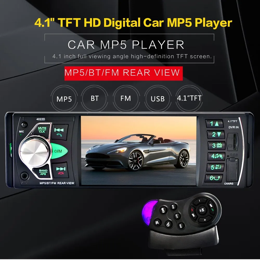 Автомобильный MP5 плеер 12 в автомобильный Vedio радио 4 дюйма HDTFT экран Bluetooth/камера заднего вида/Стерео FM радио/MP4/MP5/аудио/видео/USB/SD/TFT