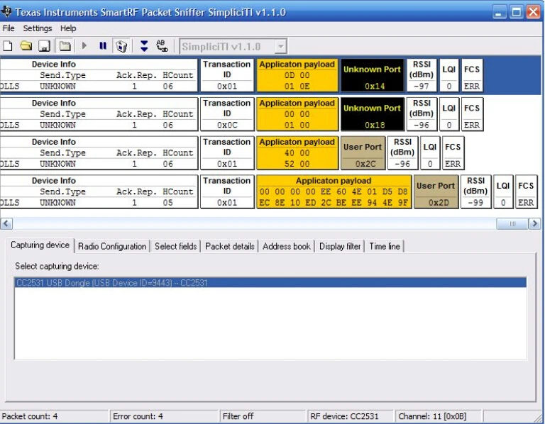 

Qingyun BLE USB Bluetooth 4 DONGLE capture tool protocol analyzer