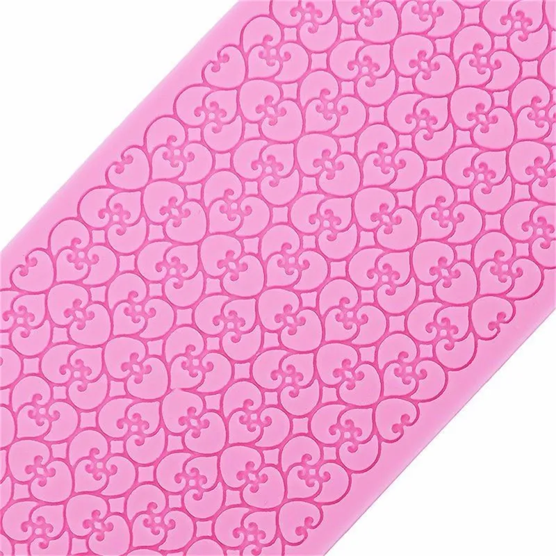 Европейский Стиль рельеф кружева силиконовые формы Fondant (сахарная) торт кухонная